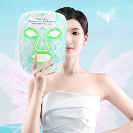 Portable LED Red Light Therapy Silicone Facial Mask for Skin Revitalisation and Anti-Wrinkle Care