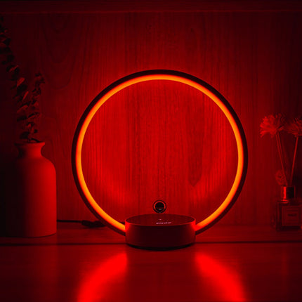 Levitating Circle LED Table Lamp with Touch Control & Soft Warm Glow