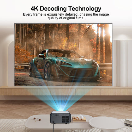 Compact Smart Projector 1080p Full HD 1000 Lumens 4K Playback & Wireless Mirroring