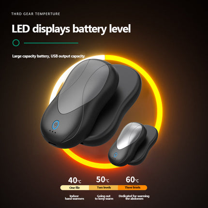 Portable Rechargeable Hand Warmer with 3 Heat Settings and Up to 12 Hours Use
