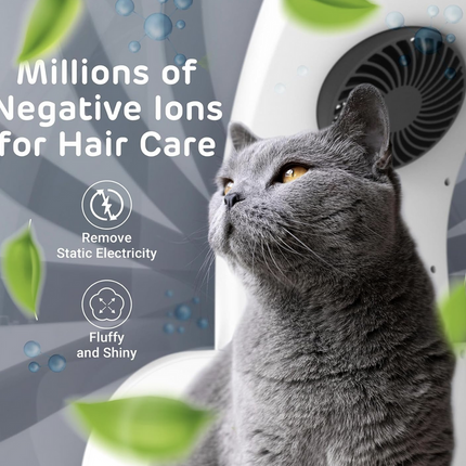 Foldable Pet Hair Dryer Box with Adjustable Temperature and 4 Wind Speeds for Cats and Small Dogs