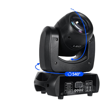 LED Moving Head Stage Light 80W with 7-Colour Gobo Effects & DMX Control