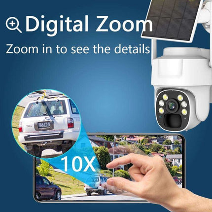 Solar-Powered Outdoor Security Camera with Pan-Tilt Control, 5MP Clarity & Smart Motion Detection
