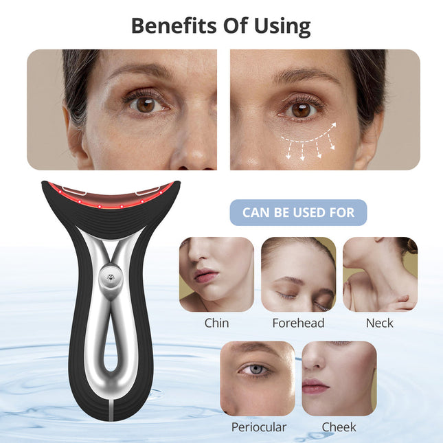 Portable EMS Neck Therapy Massager with Heating & Cooling Modes Rechargeable White