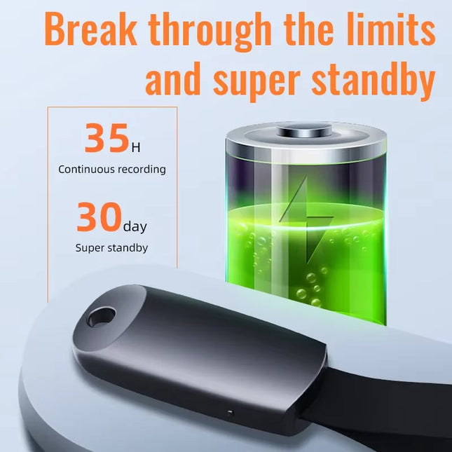 Compact Keychain Audio Recorder Portable USB Rechargeable High-Quality WAV Recording Device