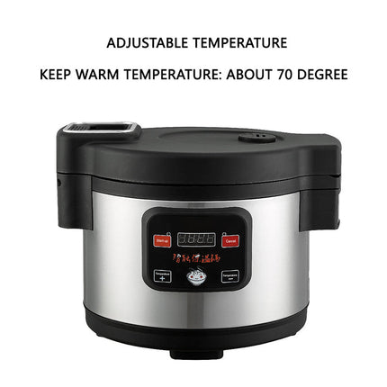 19L Restaurant Rice Cooker Commercial Electric Pot with Keep-Warm Function