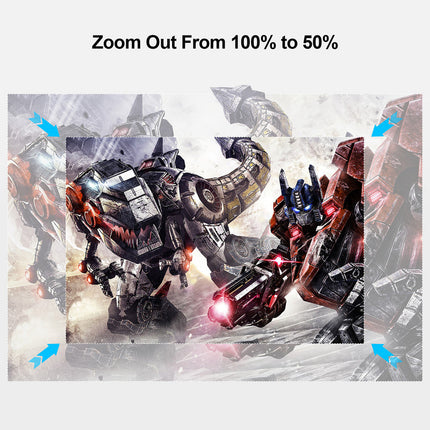 Portable Android Projector 720P with 200 ANSI Lumens, 360° Adjustable Stand and WiFi