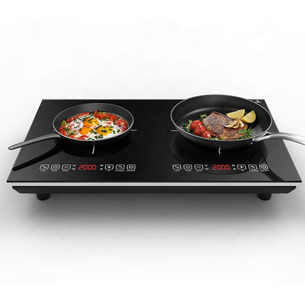 Portable 2-Burner Induction Cooktop with Timer and Durable Anti-Corrosive Base
