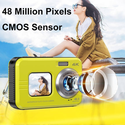 Ultra HD 4K Action Camera with Waterproof Body, 48MP Photos & Large Screen