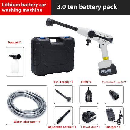 21V Cordless High-Pressure Car and Outdoor Washer – Portable Battery-Powered Cleaner for Vehicles, Patios and Floors