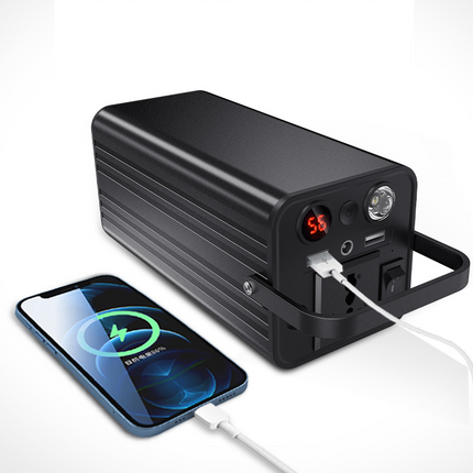 Rechargeable Portable Power Station with USB Charging and LED Emergency Light