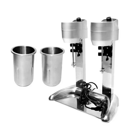 High-Speed 600W Double Cup Drink Mixer for Smoothies and Beverages Stainless Steel