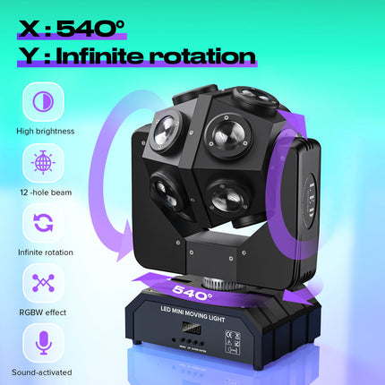 RGBW 4-in-1 150W Moving Head Light for DJs Events & Party Venues