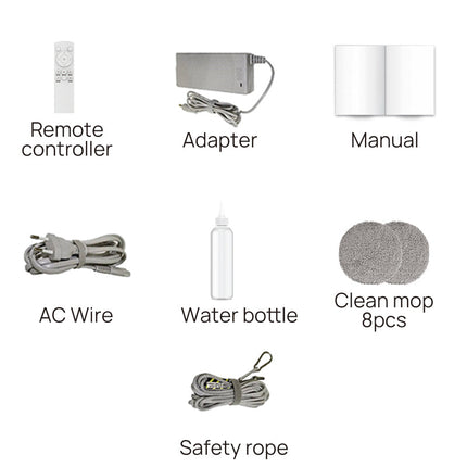 Cordless Smart Window Cleaning Robot with Pressurised Wiping, Ultrasonic Spray, and Remote Control