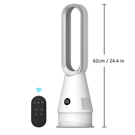 1300W Bladeless Cooling & Heating Tower Fan with Replaceable Air Filter Portable 62.5cm