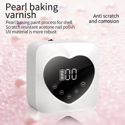 Dual-Light 72W UV LED Nail Lamp Portable Gel Curing Device for Home or Salon