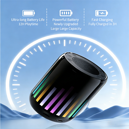 Portable Bluetooth Karaoke Speaker System with DSP Audio Adjustment Black