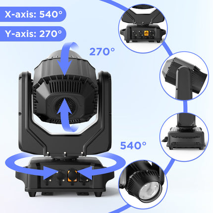 Professional IP65 250W LED Moving Head Beam Light for Outdoor Events with DMX, Prism & Color Effects