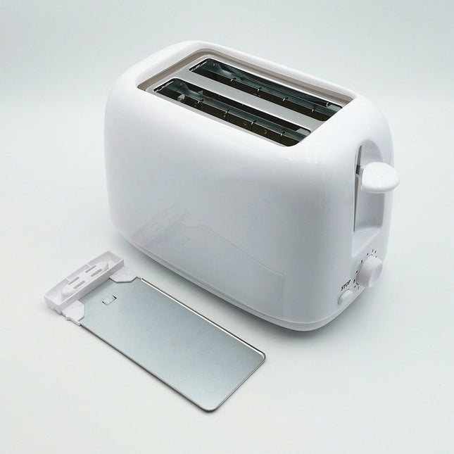 Compact 650W Multi-Slice Toaster White Plastic for Toast and Baked Snacks