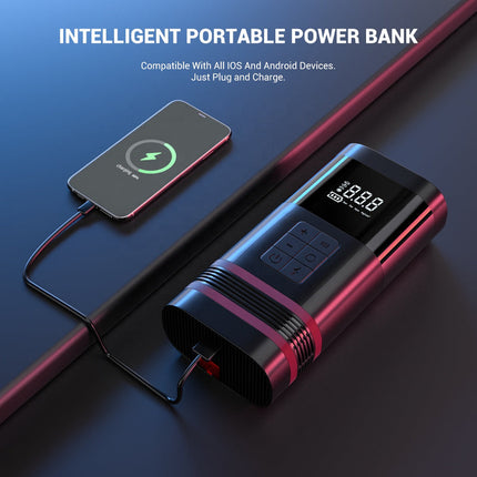 Compact Digital Air Pump 150PSI USB-C Rechargeable for Vehicles