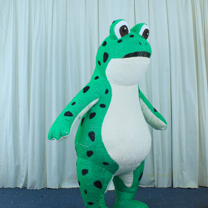Unisex Adult Inflatable Frog Costume with Fan System Lightweight Animal Mascot Suit for Entertainment and Shows