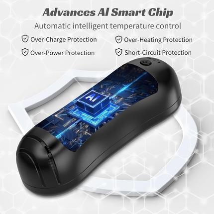 Mini Cordless Hand & Foot Warmer 6000mAh Rechargeable with 3 Heat Settings