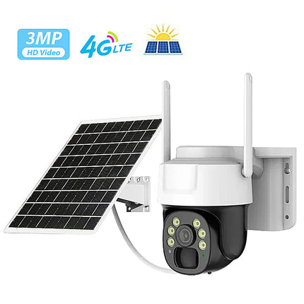 Solar Powered Wireless PTZ Outdoor Camera with Smart Motion Alerts, Color Night View & Two-Way Talk