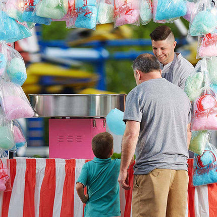 Compact Tabletop Cotton Candy Maker Commercial-Grade with Fast Sugar Spinning Operation