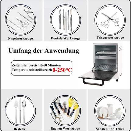 Professional Hot Air Tool Sanitizing Cabinet with Stainless Steel Interior – Compact White Unit