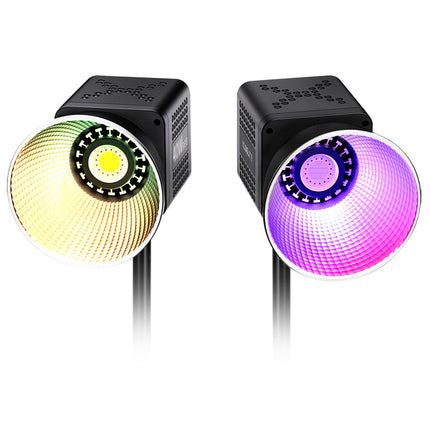 Portable 40W LED Studio Light – Adjustable 2500-6500K, RGB Full Color, 1–5h Battery, Dual Temp
