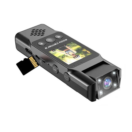 Compact Wearable Action Camera with Rotating Lens, Night Recording and Built-in Display