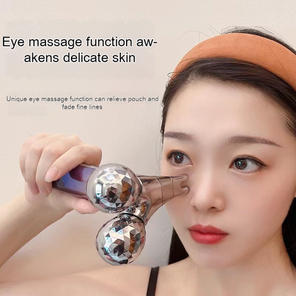 Rechargeable Microcurrent V-Shape Face & Body Sculpting Roller – Portable Skin Firming & Contouring Massager