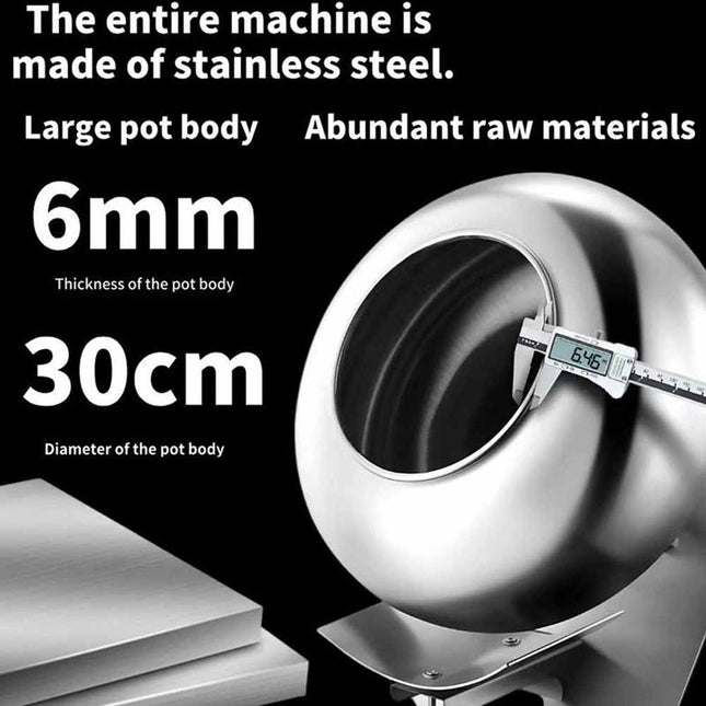Multifunction Electric Food Mixer 300mm Bowl for Nuts, Candy, Chocolate Coating