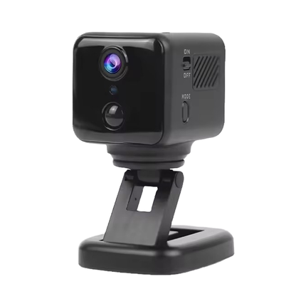 Smart 1080p Indoor WiFi Camera 360° View 166° Wide-Angle Night Mode Black