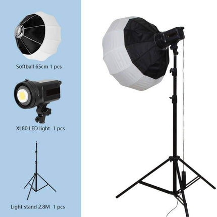 Portable 80W LED Video Light 5600K Daylight with Silent Fan and Remote Dimming
