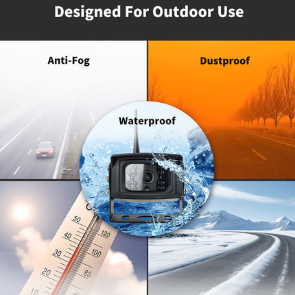 7” HD Wireless Monitoring System with Extended 2.4GHz Transmission and Weather-Resistant IR Camera