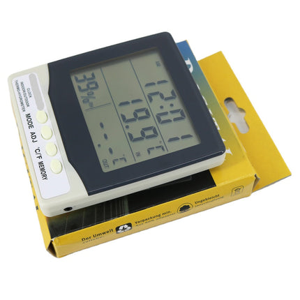 Digital Indoor Climate Monitor with LCD Screen for Accurate Room Humidity & Temperature