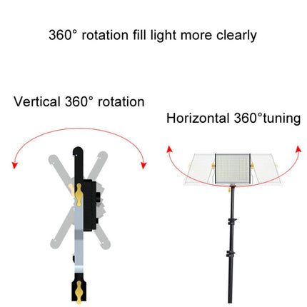Studio LED Light 480 LEDs, 3200-6500K Dual Tone, Rechargeable with Sony NP-F Battery