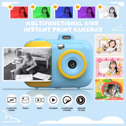Compact Digital Camera for Photos & Video with LCD Display, Memory Card Support and Rechargeable Battery