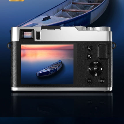 Portable 4K Mirrorless Camera with 13MP Sensor, 2.8" IPS Display, and Rechargeable Battery