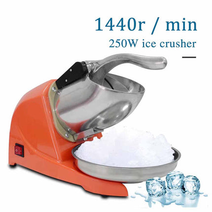 Heavy Duty Electric Ice Crusher 250W Portable Snow Cone & Slush Maker – Stainless Steel, 650mL
