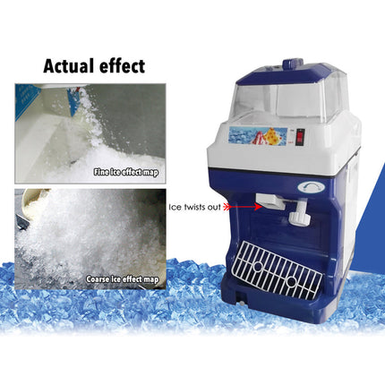 Commercial Electric Ice Shaver 300W High-Speed Ice Crusher | Intelligent Automatic Shaved Ice Maker | 200kg/h Output
