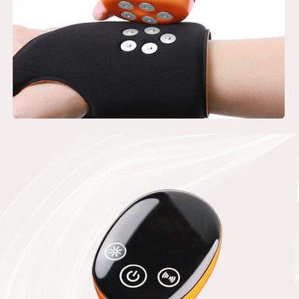 Cordless Heated Eye Massager with LED Light Therapy and 3 Vibration Modes – Black