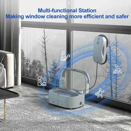 Cordless Smart Window Cleaning Robot with Stain Detection, TUYA App Control & Ultrasonic Spray
