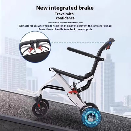 Portable Aluminum Frame Foldable Wheelchair for Indoor and Outdoor Use