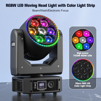Professional Bee Eye Moving Head Light 300W RGBW with Adjustable Zoom and Dynamic Effects