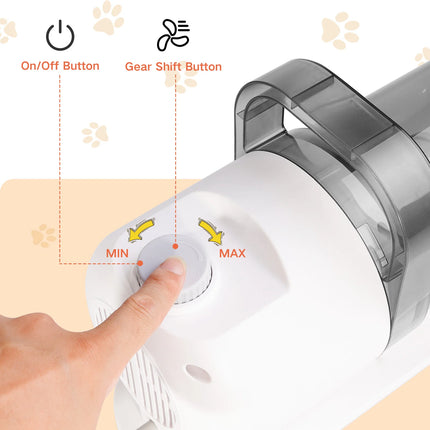 Professional Pet Hair Trimming Vacuum Kit with Quiet Groomer, Clipper & Shedding Tools