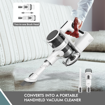 Portable Cordless Stick Vacuum Cleaner 250W Brushless Motor 0.45L Dust Cup