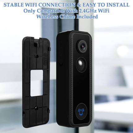 Smart WiFi Video Doorbell with Night Vision, Cloud & microSD Storage and 5200mAh Rechargeable Battery