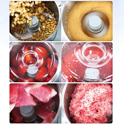 Electric Stainless Steel Food Chopper 3L High Power Commercial Kitchen Machine